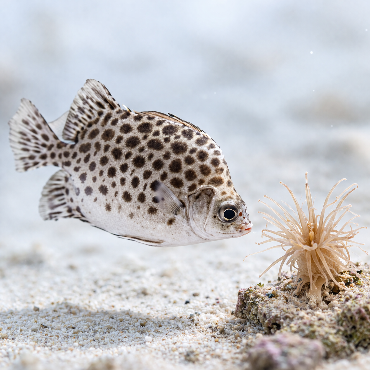 Saltwater Silver Spotted Scat (Eats Aiptasia&Algae)