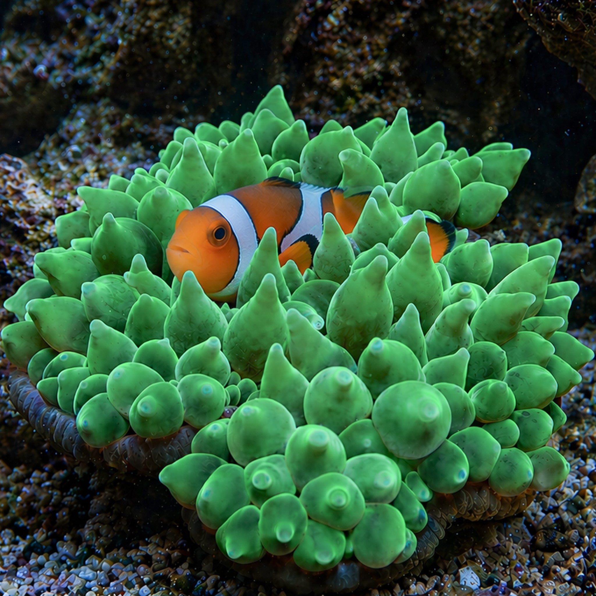 Green Bubble Tip Anemone