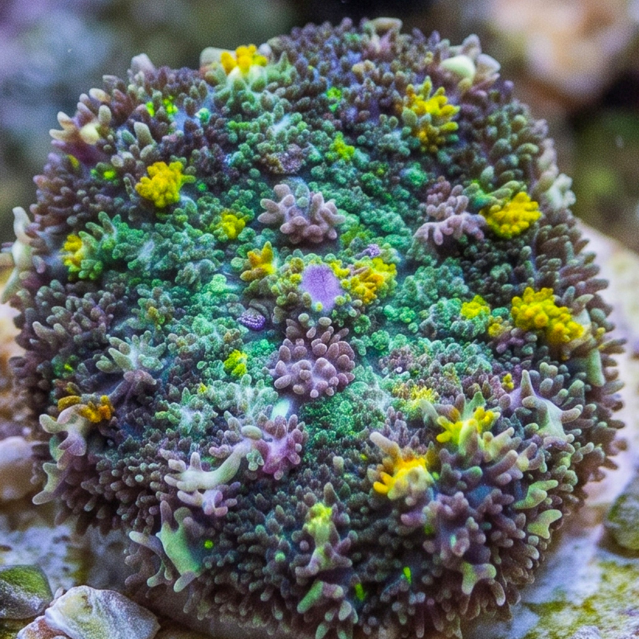 Yellow Bounce Rhodactis Mushroom
