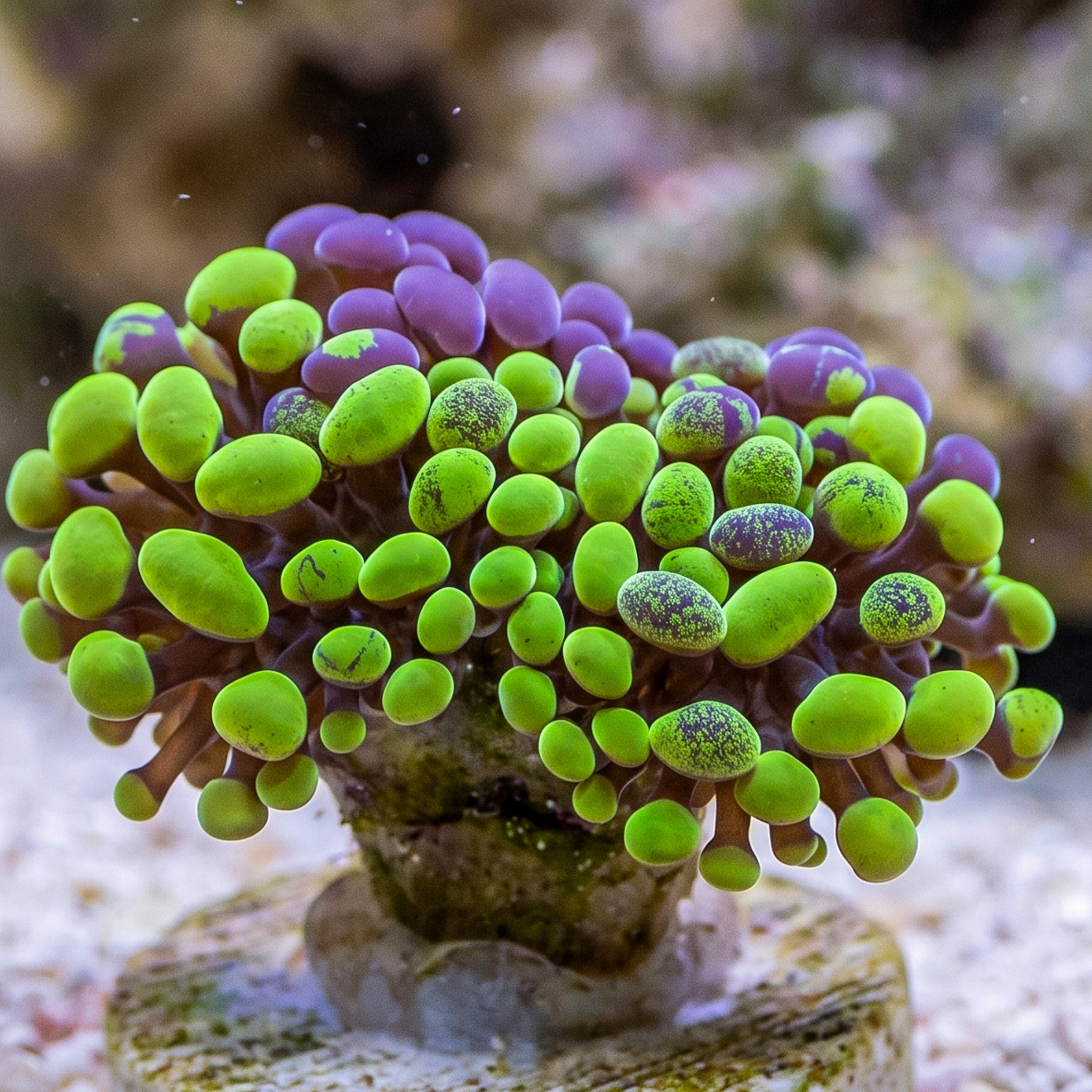 Purple Splatter Neon Green Branching Hammer