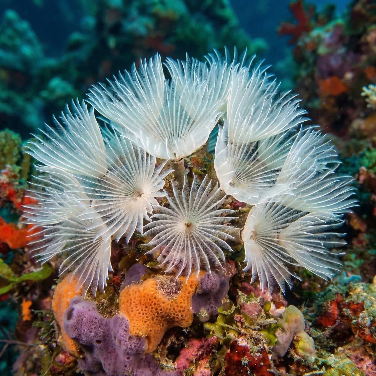 Mini Ivory Feather Duster Colony (Self Propagating)